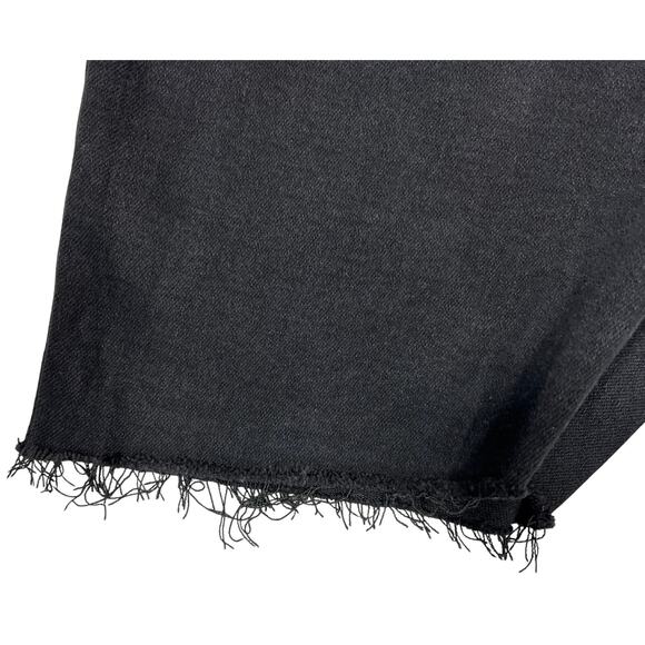 Bamboo Original Denim Black Cutoff Jean Shorts Sz 13 Grunge Stretch Denim Jorts - Picture 9 of 9